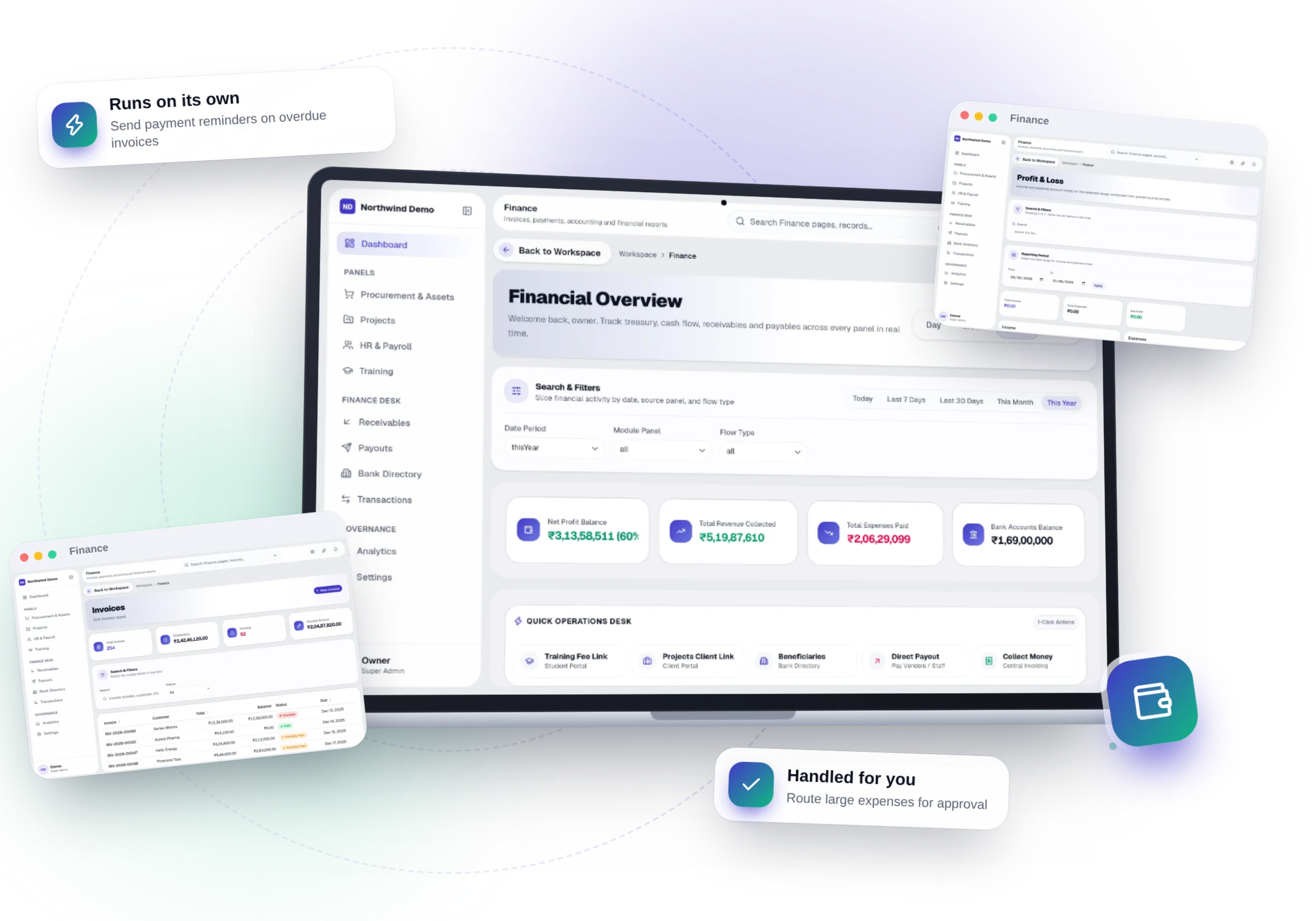 Finance — the real product, on its own artwork