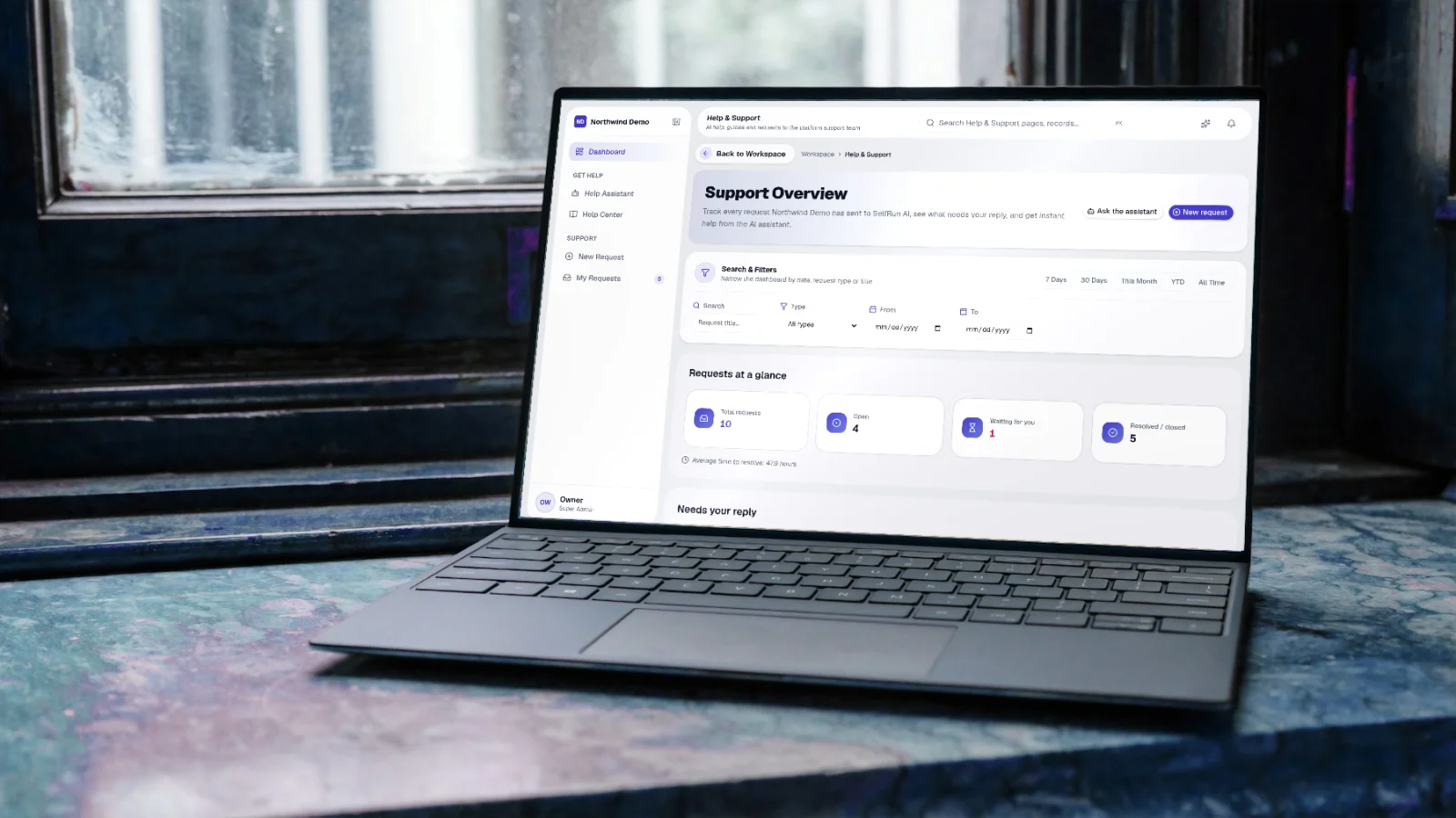 SelfRun ResolveIQ — real screen